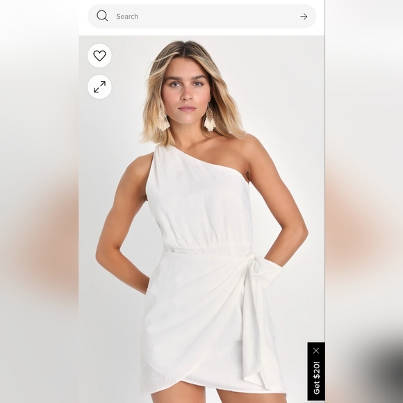 NWT Lulus white faux wrap med - Picture 1 of 4